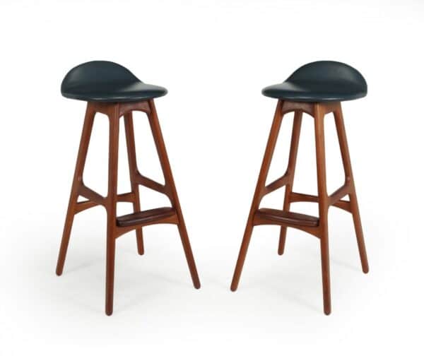 Pair of Teak Bar stools by Erik Buch erik buch Antique Stools 3
