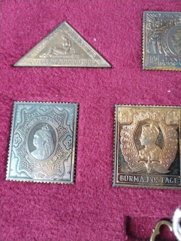 Rare set of Stamps of the British Empire Sterling Silver Boxed with Certificates c1980 - Image 6