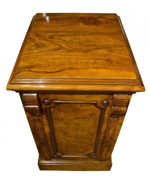 A fine pair of Victorian walnut pedestals c1870 Antique Cabinets 5