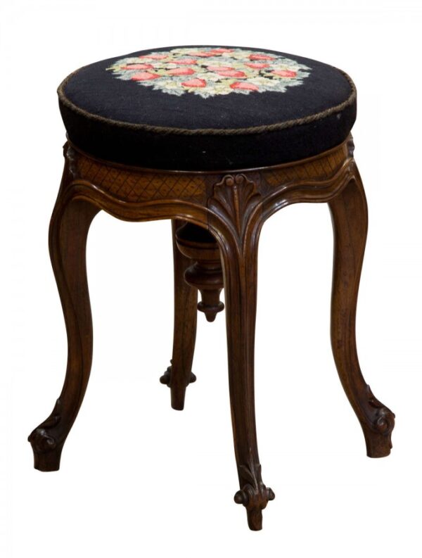 A Rosewood Piano Stool