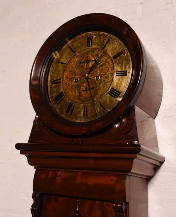 A Victorian Mahogany 8 Day Drum Head Longcase Clock By J Paterson Airdrie SAI1134 Antique Furniture 14