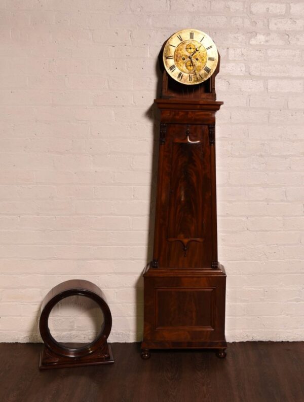 A Victorian Mahogany 8 Day Drum Head Longcase Clock By J Paterson Airdrie SAI1134 Antique Furniture 9
