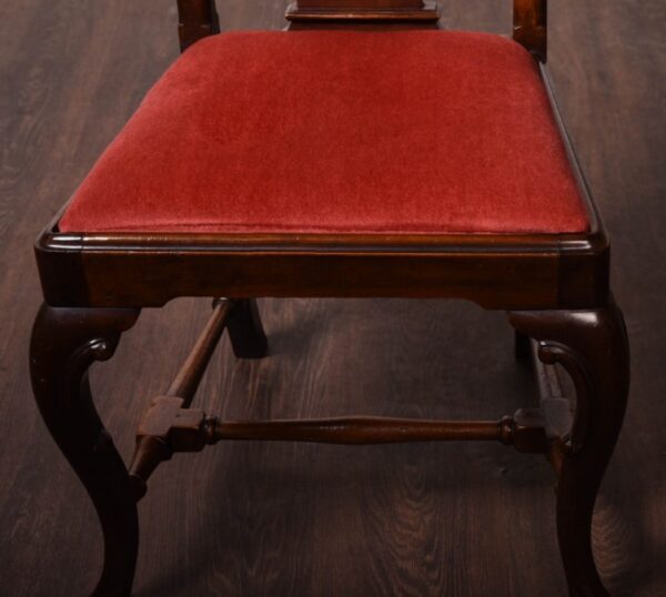Set Of Seven Mahogany Queen Anne Style High Back Chairs SAI1214 Antique Furniture 13