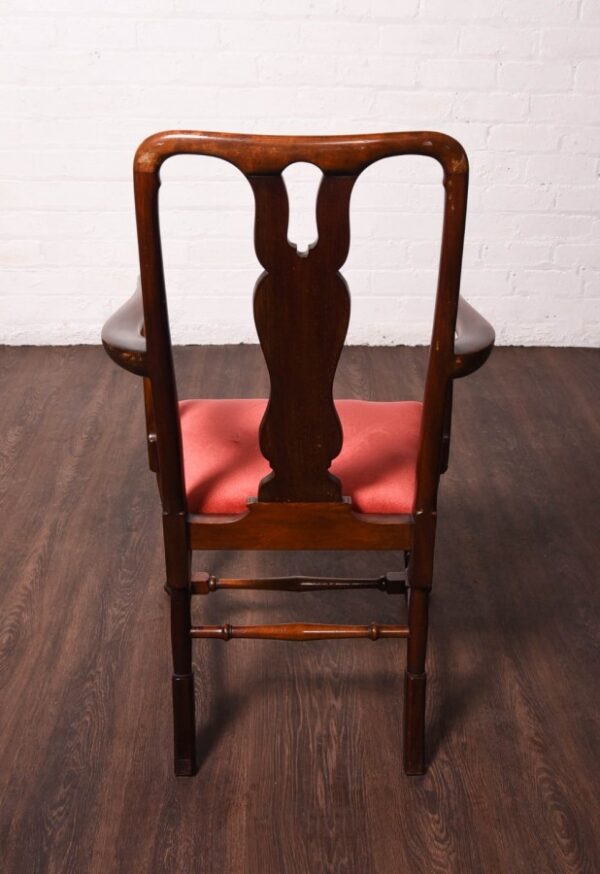 Set Of Seven Mahogany Queen Anne Style High Back Chairs SAI1214 Antique Furniture 6