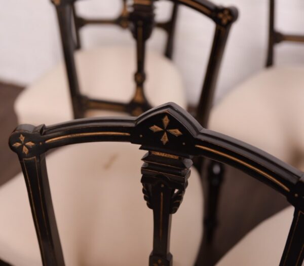 Fantastic Set Of 6 Edwardian Ebonised Chairs SAI1313 Antique Furniture 15