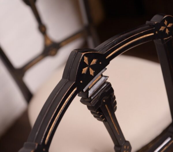 Fantastic Set Of 6 Edwardian Ebonised Chairs SAI1313 - Image 11
