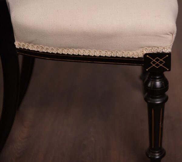 Fantastic Set Of 6 Edwardian Ebonised Chairs SAI1313 - Image 6
