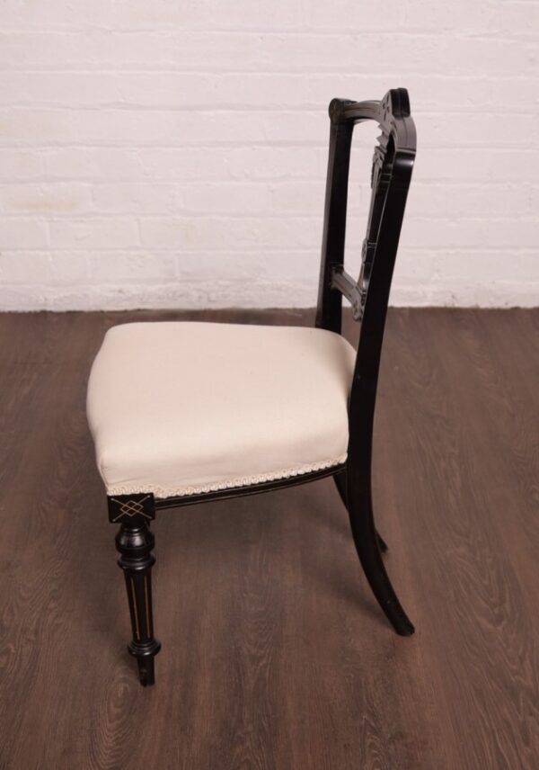 Fantastic Set Of 6 Edwardian Ebonised Chairs SAI1313 - Image 3
