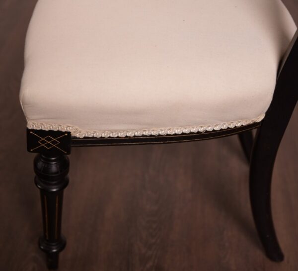 Fantastic Set Of 6 Edwardian Ebonised Chairs SAI1313 - Image 2