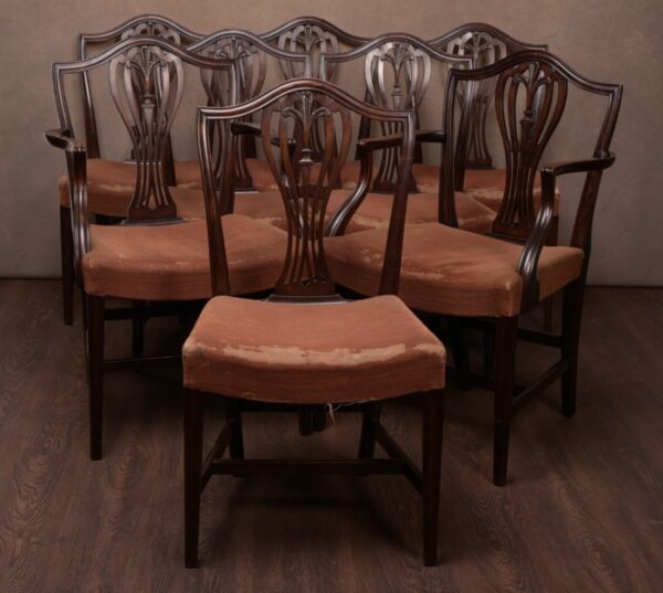 Set Of 8 19th Century Hepplewhite Dining Chairs SAI1413 Antique Furniture 18