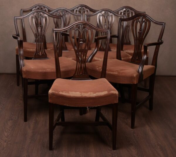Set Of 8 19th Century Hepplewhite Dining Chairs SAI1413 - Image 16