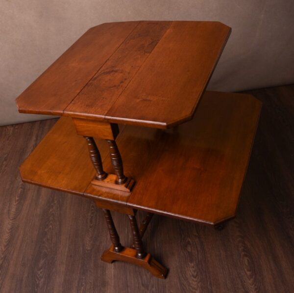 An Unusual Edwardian Walnut Double Sutherland Dropleaf Table SAI1465 - Image 6