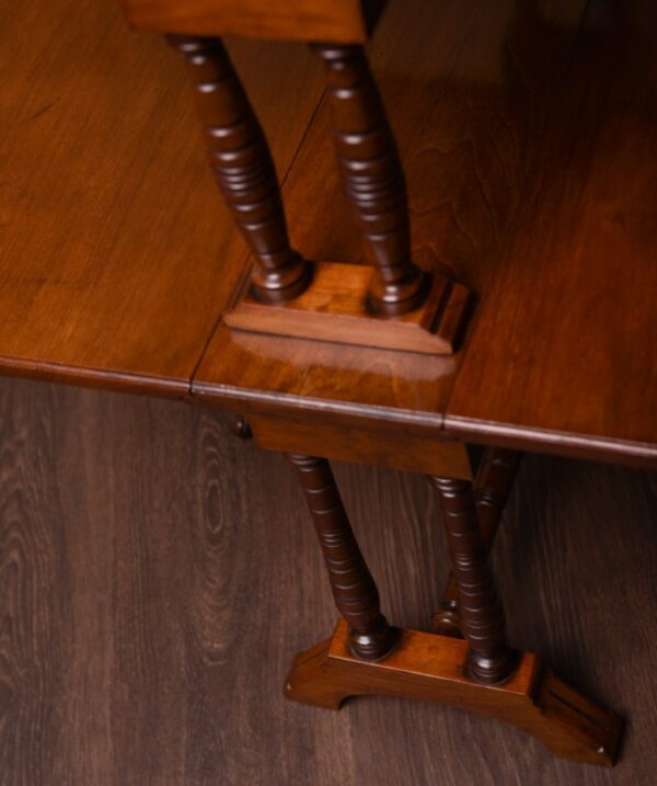 An Unusual Edwardian Walnut Double Sutherland Dropleaf Table SAI1465 - Image 5