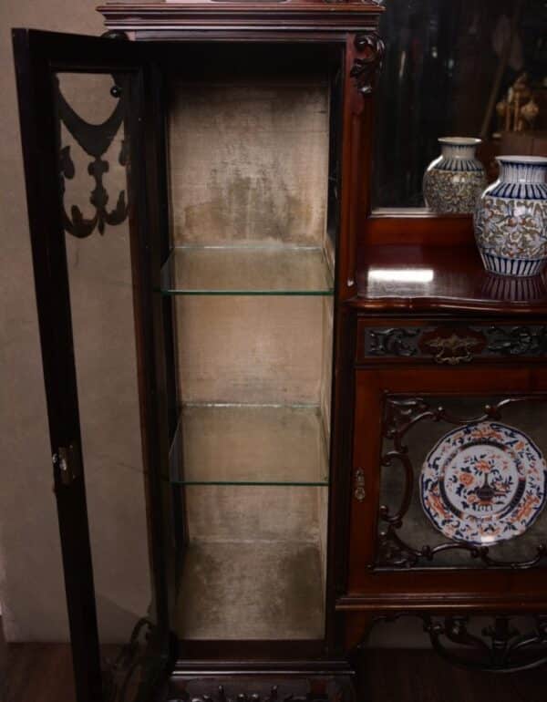 Stunning Quality Edwardian Mirror Back Display Cabinet SAI1475 - Image 7