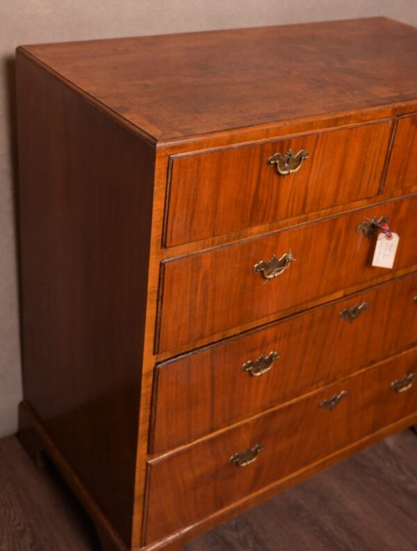 Georgian Walnut 2 Over 3 Chest Of Drawers SAI1497