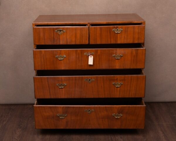 Georgian Walnut 2 Over 3 Chest Of Drawers SAI1497 Antique Furniture 12