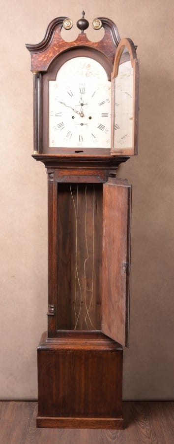 Neat Proportioned Scottish Oak Longcase Clock By Alex MacFarlane Of Perth SAI1588 Antique Furniture 12