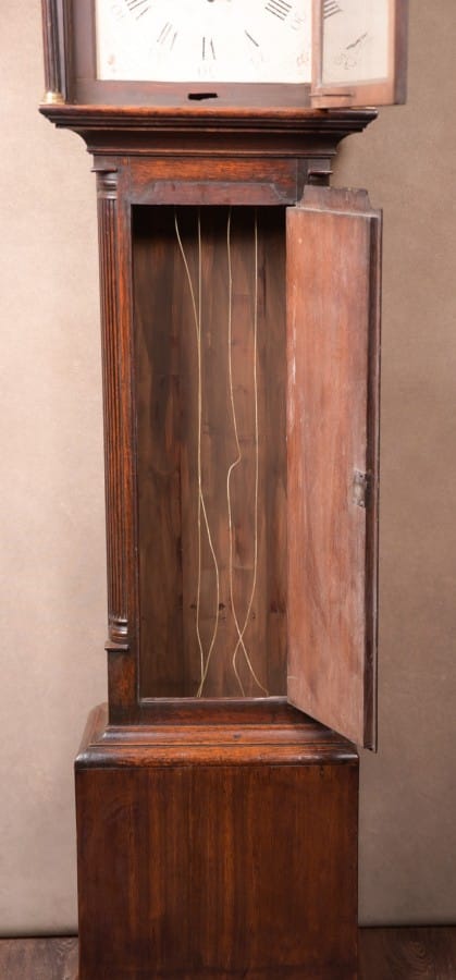 Neat Proportioned Scottish Oak Longcase Clock By Alex MacFarlane Of Perth SAI1588 Antique Furniture 11