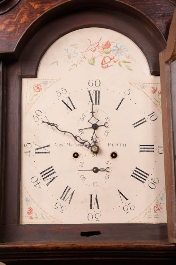 Neat Proportioned Scottish Oak Longcase Clock By Alex MacFarlane Of Perth SAI1588 Antique Furniture 10