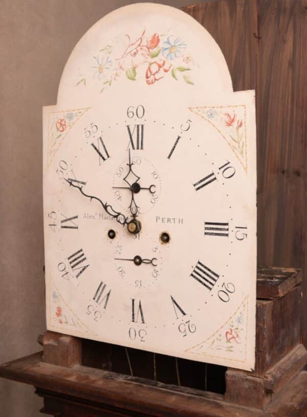 Neat Proportioned Scottish Oak Longcase Clock By Alex MacFarlane Of Perth SAI1588 Antique Furniture 6