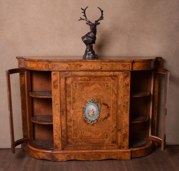 Superb Victorian Burr Walnut Credenza SAI1596 Antique Furniture 7