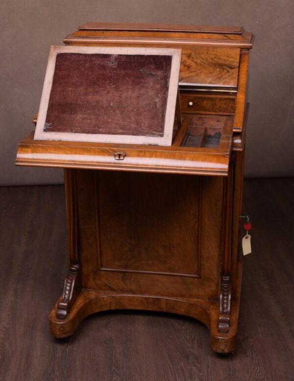 Victorian Walnut Piano Top Pop Up Davenport SAI1661 - Image 12
