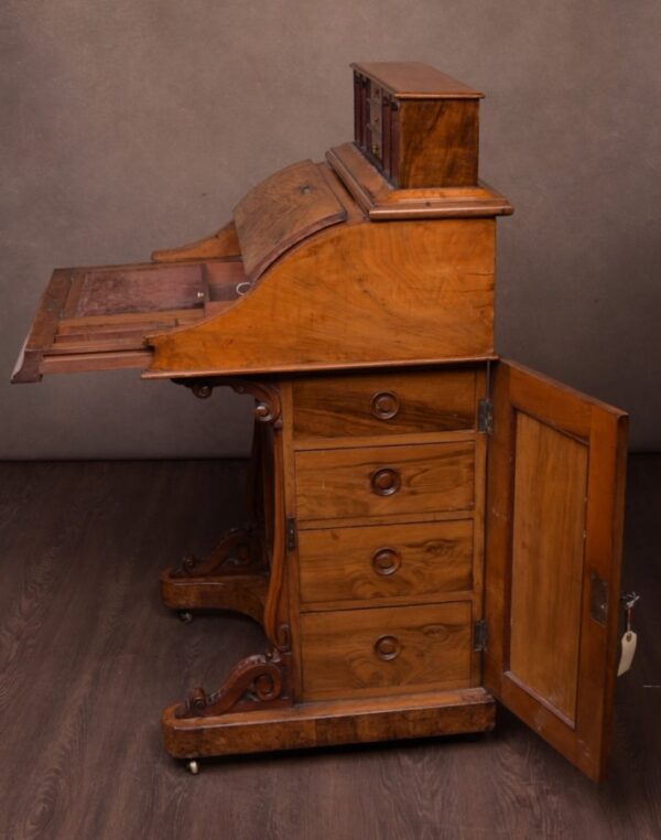 Victorian Walnut Piano Top Pop Up Davenport SAI1661 - Image 9