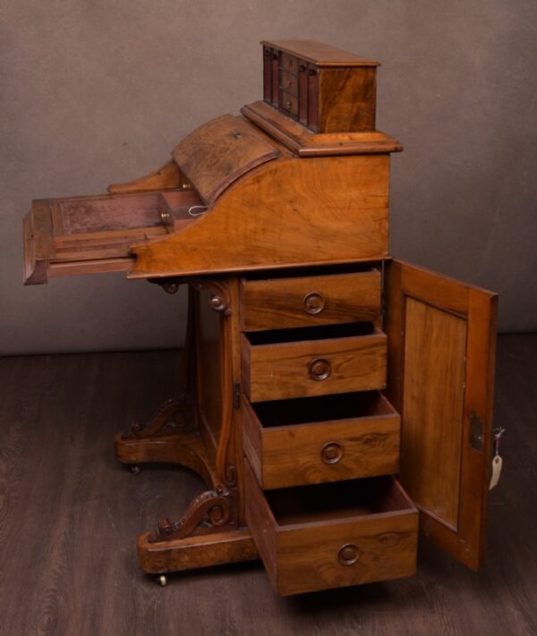 Victorian Walnut Piano Top Pop Up Davenport SAI1661 - Image 8