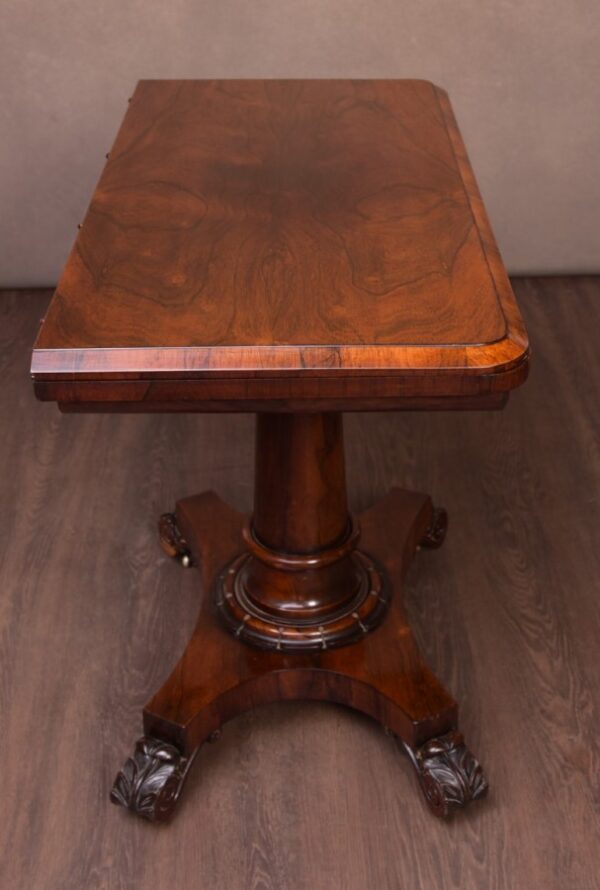 William 4th Rosewood Fold Over Card Table SAI1668 Antique Furniture 7