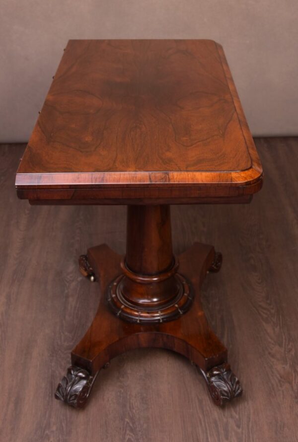 William 4th Rosewood Fold Over Card Table SAI1668 - Image 5