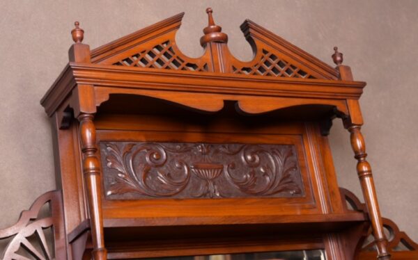 Edwardian Walnut Mirror Back Sideboard/ Display Cabin SAI1678 Antique Furniture 15