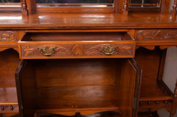 Edwardian Walnut Mirror Back Sideboard/ Display Cabin SAI1678 Antique Furniture 8