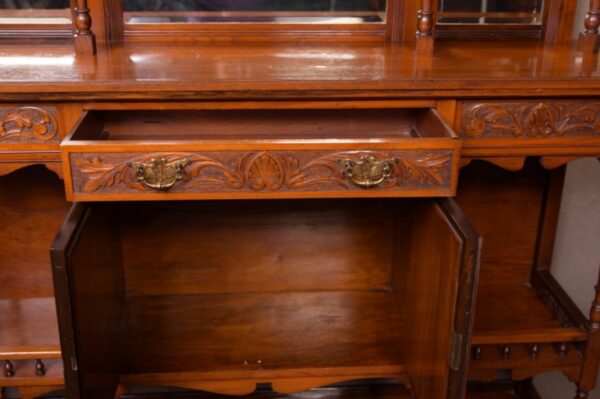 Edwardian Walnut Mirror Back Sideboard/ Display Cabin SAI1678 - Image 6