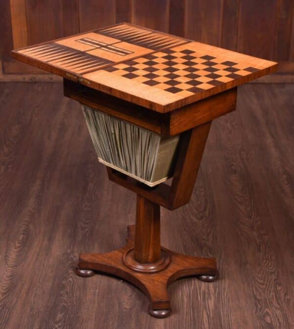 Stunning Rosewood Fold Over Work / Games Table SAI1815 - Image 8