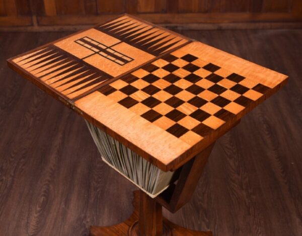 Stunning Rosewood Fold Over Work / Games Table SAI1815 - Image 9