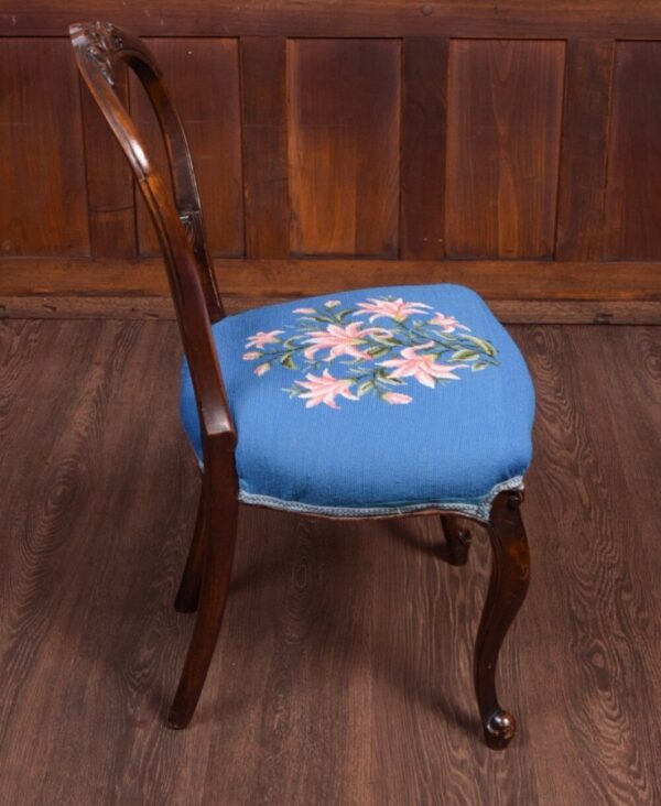 Fantastic Set Of 6 Victorian Walnut Balloon Back Dining Chairs SAI1836 - Image 10