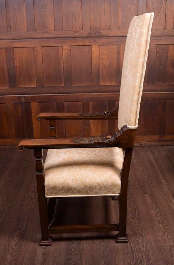 Superb 19th Century Carved Walnut Throne Chair SAI1841 Antique Furniture 15