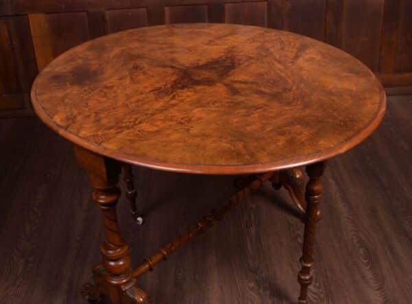 Victorian Burr Walnut Sutherland Table SAI1837 Antique Furniture 9