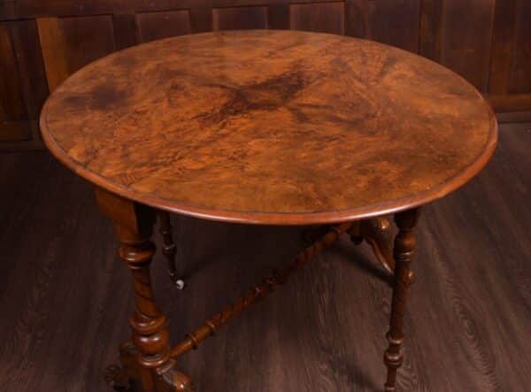Victorian Burr Walnut Sutherland Table SAI1837 - Image 7