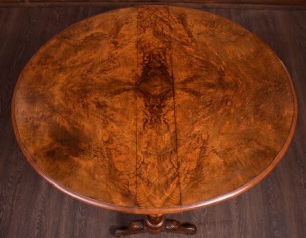 Victorian Burr Walnut Sutherland Table SAI1837 - Image 9