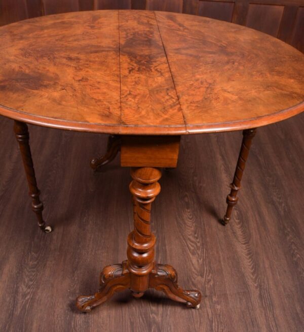 Victorian Burr Walnut Sutherland Table SAI1837 - Image 10
