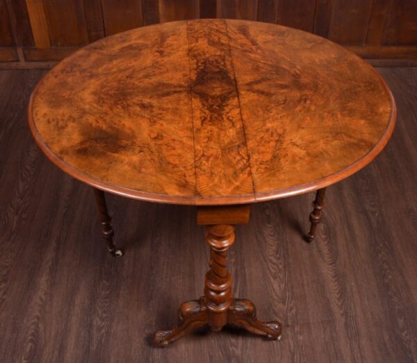 Victorian Burr Walnut Sutherland Table SAI1837 - Image 13