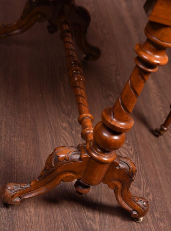 Victorian Burr Walnut Sutherland Table SAI1837 - Image 14