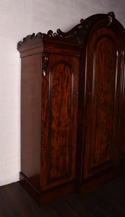 Stunning 3 Door Scottish Victorian Breakfront Wardrobe SAI3 - Image 19