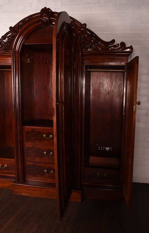 Stunning 3 Door Scottish Victorian Breakfront Wardrobe SAI3 Antique Furniture 5