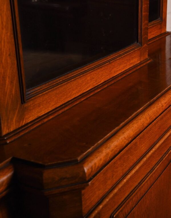 Victorian 3 Door Breakfront Library Bookcase SAI1075 Antique Furniture 13