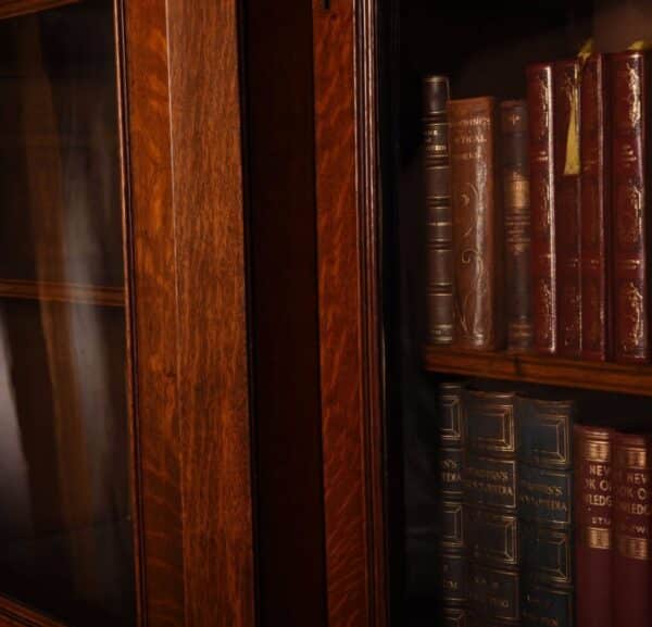 Victorian 3 Door Breakfront Library Bookcase SAI1075 - Image 10