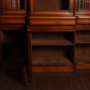 Victorian 3 Door Breakfront Library Bookcase SAI1075 Antique Furniture