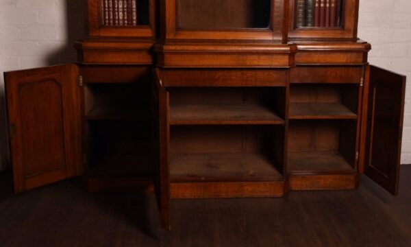 Victorian 3 Door Breakfront Library Bookcase SAI1075 Antique Furniture 3