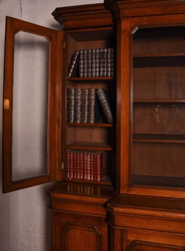 Victorian 3 Door Breakfront Library Bookcase SAI1075 Antique Furniture 4